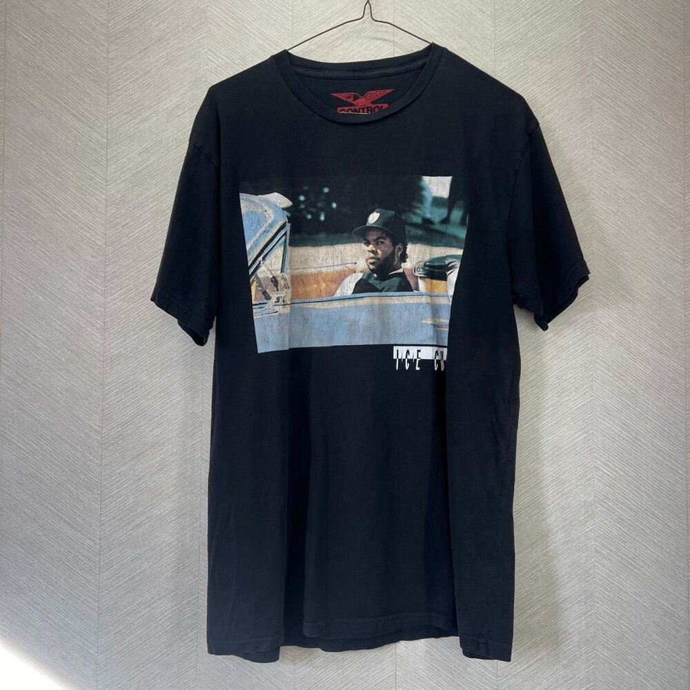 Control Black Graphic T-shirt  Ice Cube Mens L